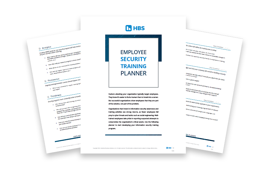 Employee Security Training Planner Image