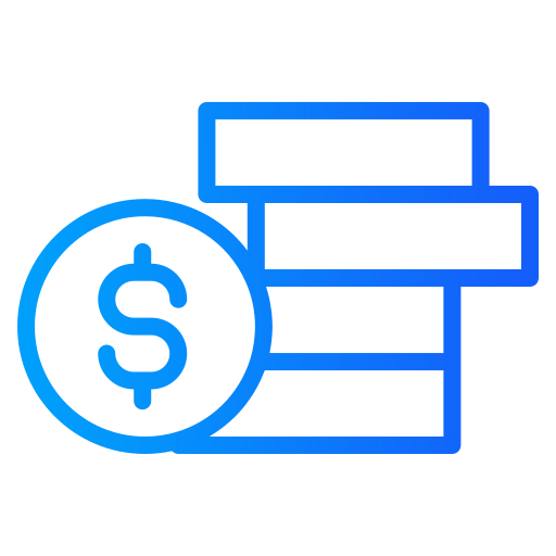 dollar sign with a stack or rectangles