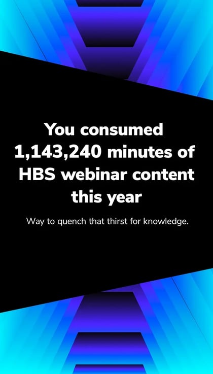 webinar numbers HBS wrapped